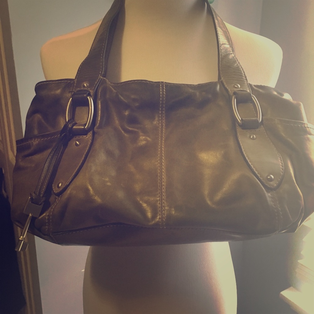 Green Fossil Brand Shoulder Bag